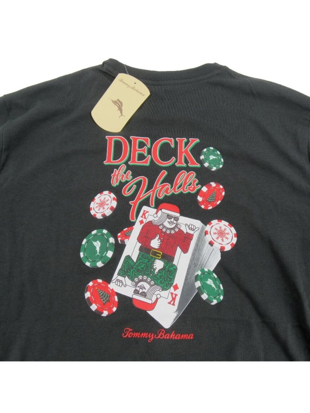 Tommy Bahama Deck The Halls Poker Holiday Graphic T-Shirt Men's Size Large NEW